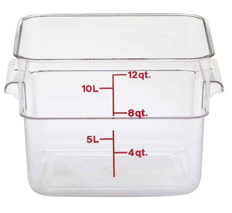 Cambro Camwear® CamSquare® Vorratsbehälter Polycarbonat, Quadratisch 11,4 L - 12SFSCW135