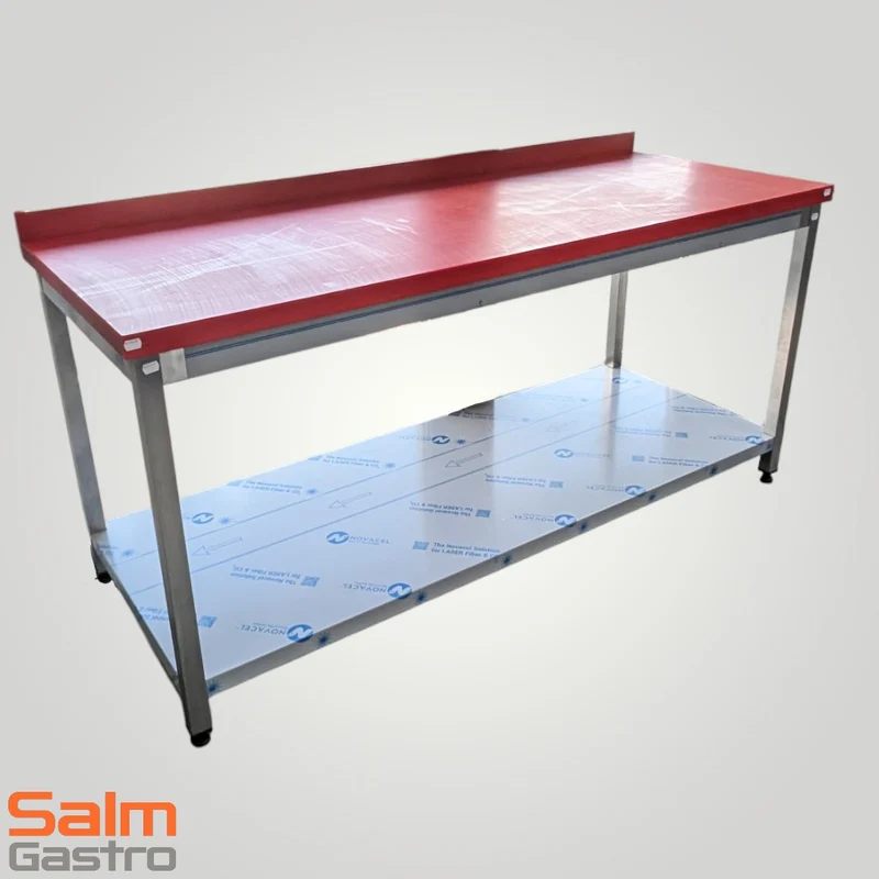 GMG Arbeitstisch Edelstahl AT.P.167A mit polyethylene Arbeitsfläche mit AK 2000x700x850