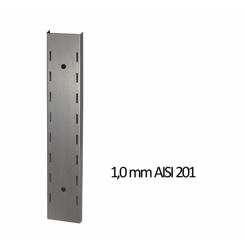 Skyrainbow Wandbord CNS 1 Ebene 1000x300x Höhe Schiene 350 Bord mit Aufkantung 30mm 2 Schienen Höhe 350mm