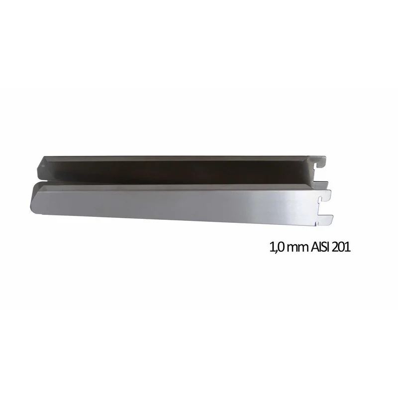 Skyrainbow Wandbord CNS 1 Ebene 1000x300x Höhe Schiene 350 Bord mit Aufkantung 30mm 2 Schienen Höhe 350mm