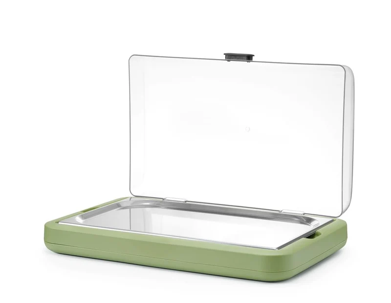 HENDI Kühldisplay UNIQ – designed by Robert Bronwasser – GN 1 / 1 – Grün – 593 × 389 × 147 mm – Rechteckig