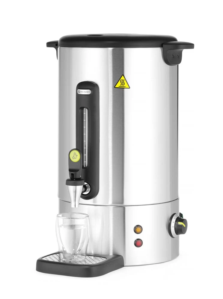 HENDI Heißgetränkespender UNIQ – designed by Robert Bronwasser – 16 l – Silber – 230 V / 1650 W – 357 × 380 × 502 mm