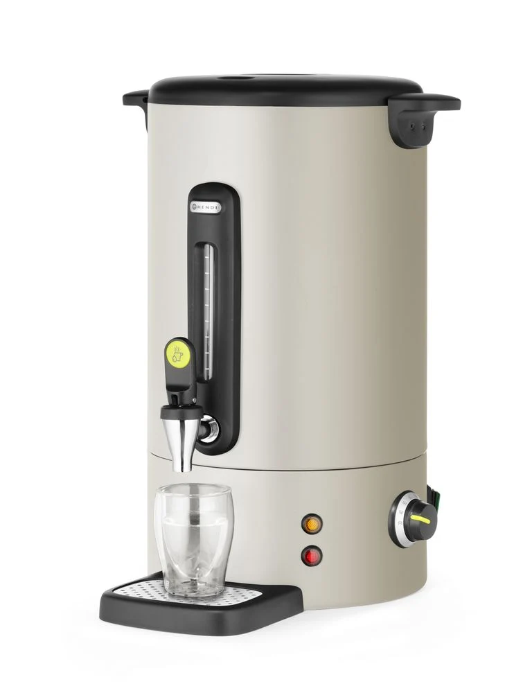 HENDI Heißgetränkespender UNIQ – designed by Robert Bronwasser – 16 l – Creme – 230 V / 1650 W – 357 × 380 × 502 mm