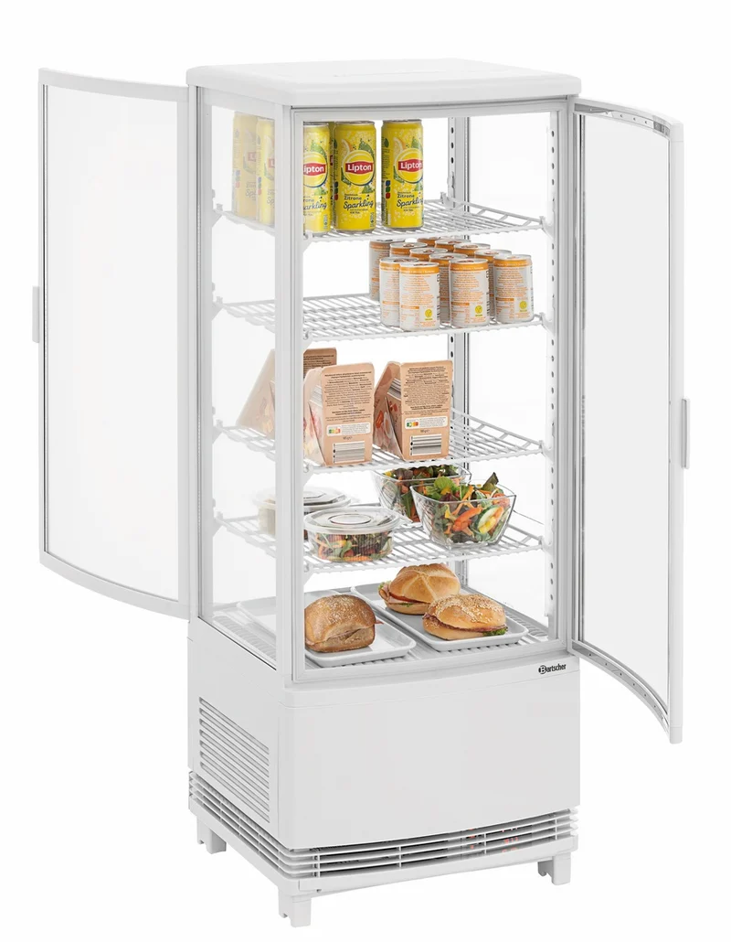Bartscher Mini-Kühlvitrine 98L2T weiß