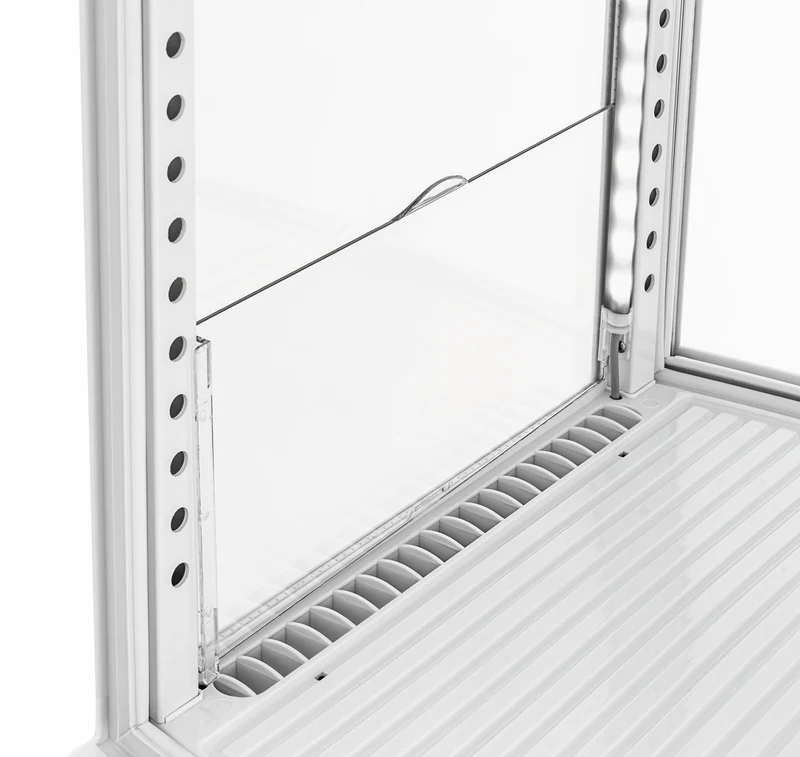 Bartscher Mini-Kühlvitrine 75L2T weiß