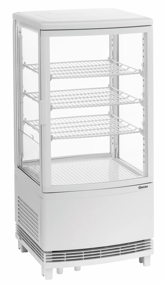 Bartscher Mini-Kühlvitrine 75L2T weiß