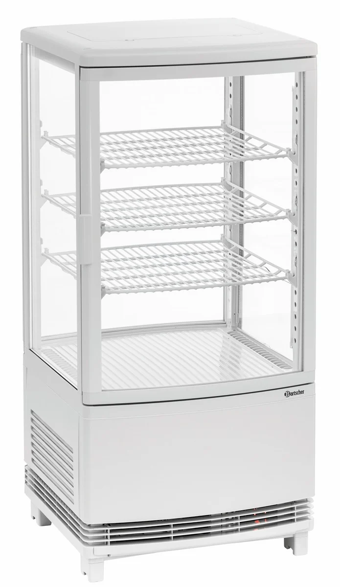 Bartscher Mini-Kühlvitrine 75L2T weiß