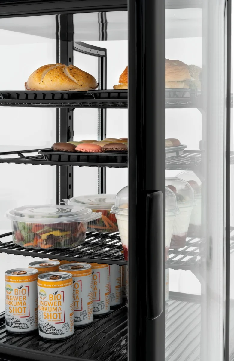 Bartscher Mini-Kühlvitrine 98L2T schwarz