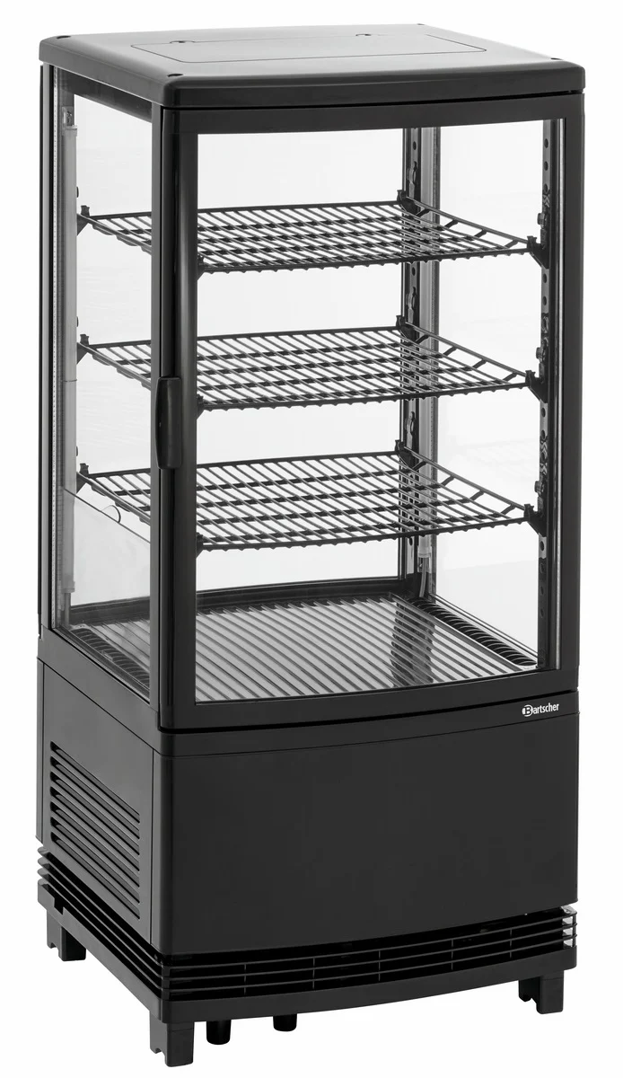 Bartscher Mini-Kühlvitrine 75L2T schwarz