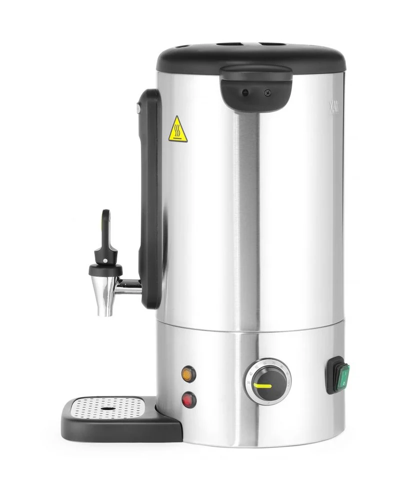 HENDI Heißgetränkespender UNIQ – designed by Robert Bronwasser – 9 l – Silber – 230 V / 950 W – 307 × 330 × 450 mm