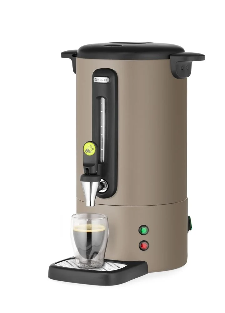HENDI Perkolator UNIQ – designed by Robert Bronwasser – 7 l – Taupe – 230 V / 1050 W – 307 × 330 × 450 mm