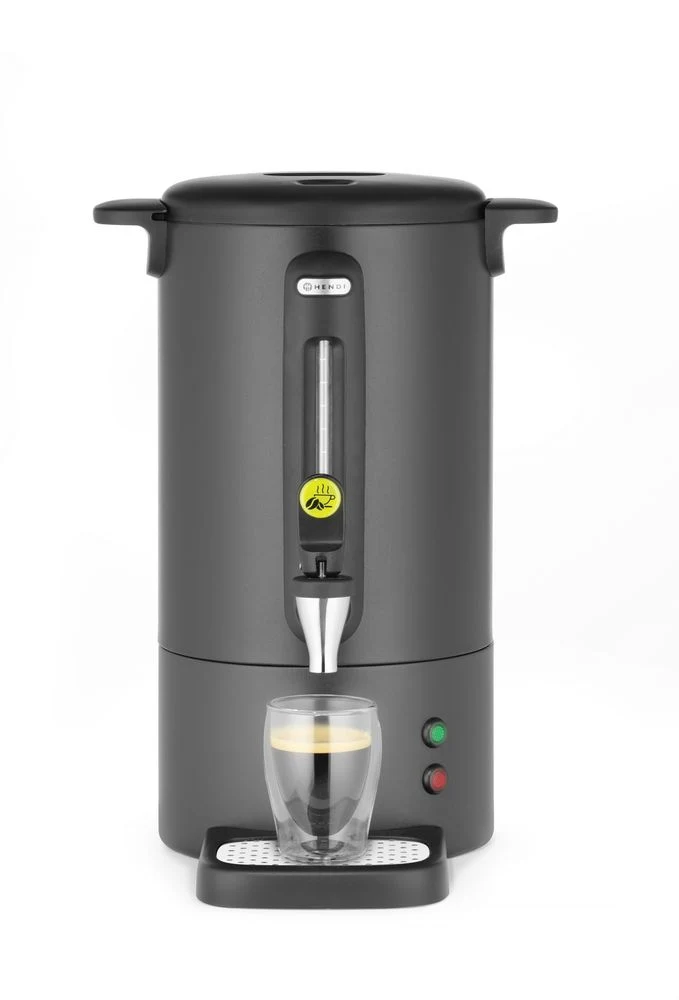 HENDI Perkolator UNIQ – designed by Robert Bronwasser – 7 l – Schwarz – 230 V / 1050 W – 307 × 330 × 450 mm