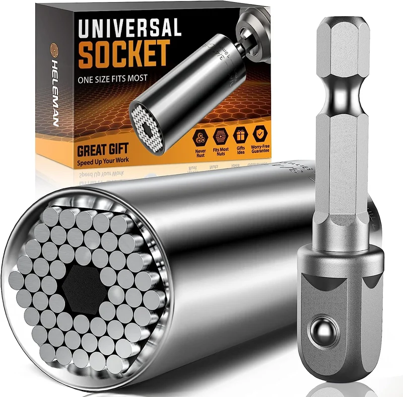 SocketUniversal - vervangt meer dan 100 maten moeren, bouten en schroeven