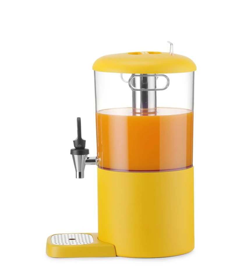 HENDI Saftspender UNIQ – designed by Robert Bronwasser – 4 l – Gelb – 315 × 211 × 431 mm