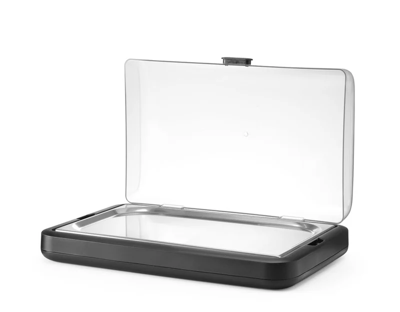 HENDI Kühldisplay UNIQ – designed by Robert Bronwasser – GN 1 / 1 – Schwarz – 593 × 389 × 147 mm – Rechteckig
