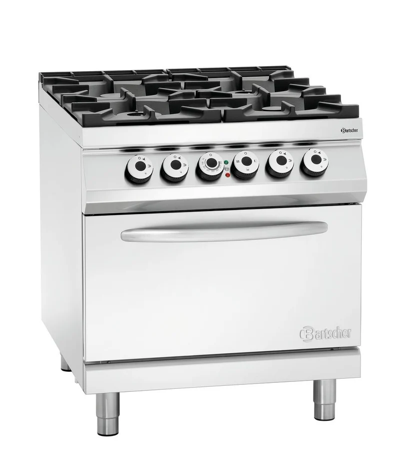 Bartscher 4 Flammen Gasherd, EBO 2/1GN