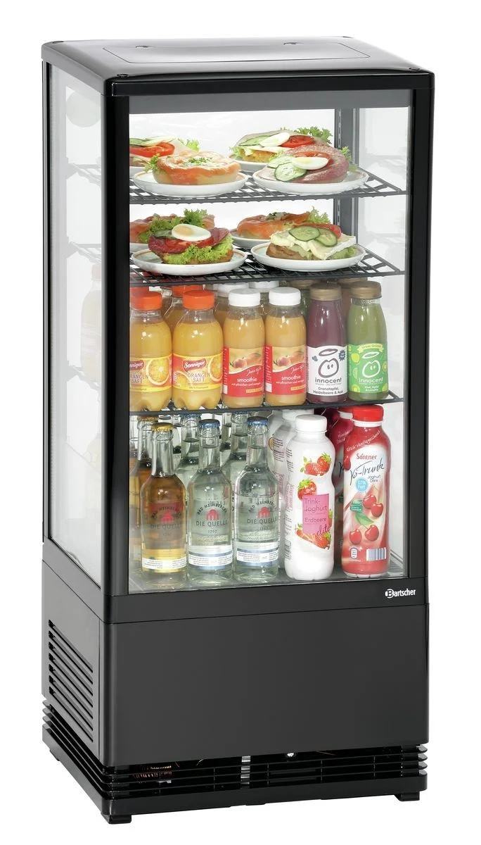 Bartscher Mini-Kühlvitrine 78L, schwarz