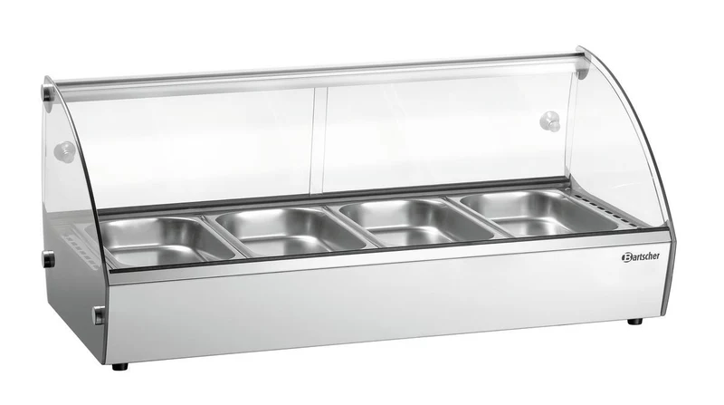 Bartscher Heiße Aufsatzvitrine R4 4 x 1/3 GN