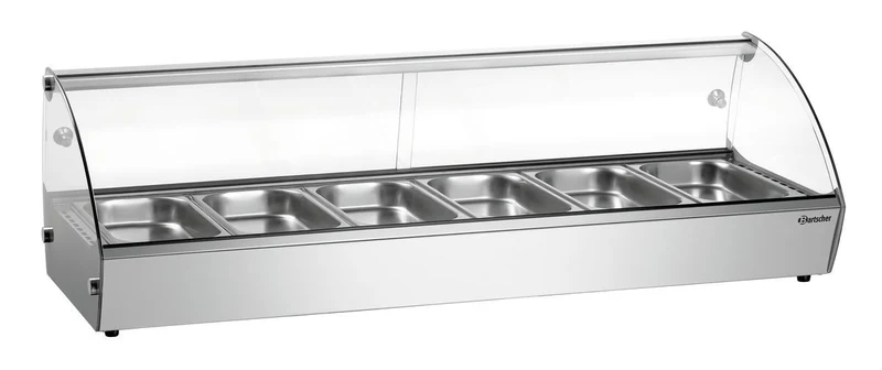 Bartscher Heiße Aufsatzvitrine R6 6 x 1/3 GN