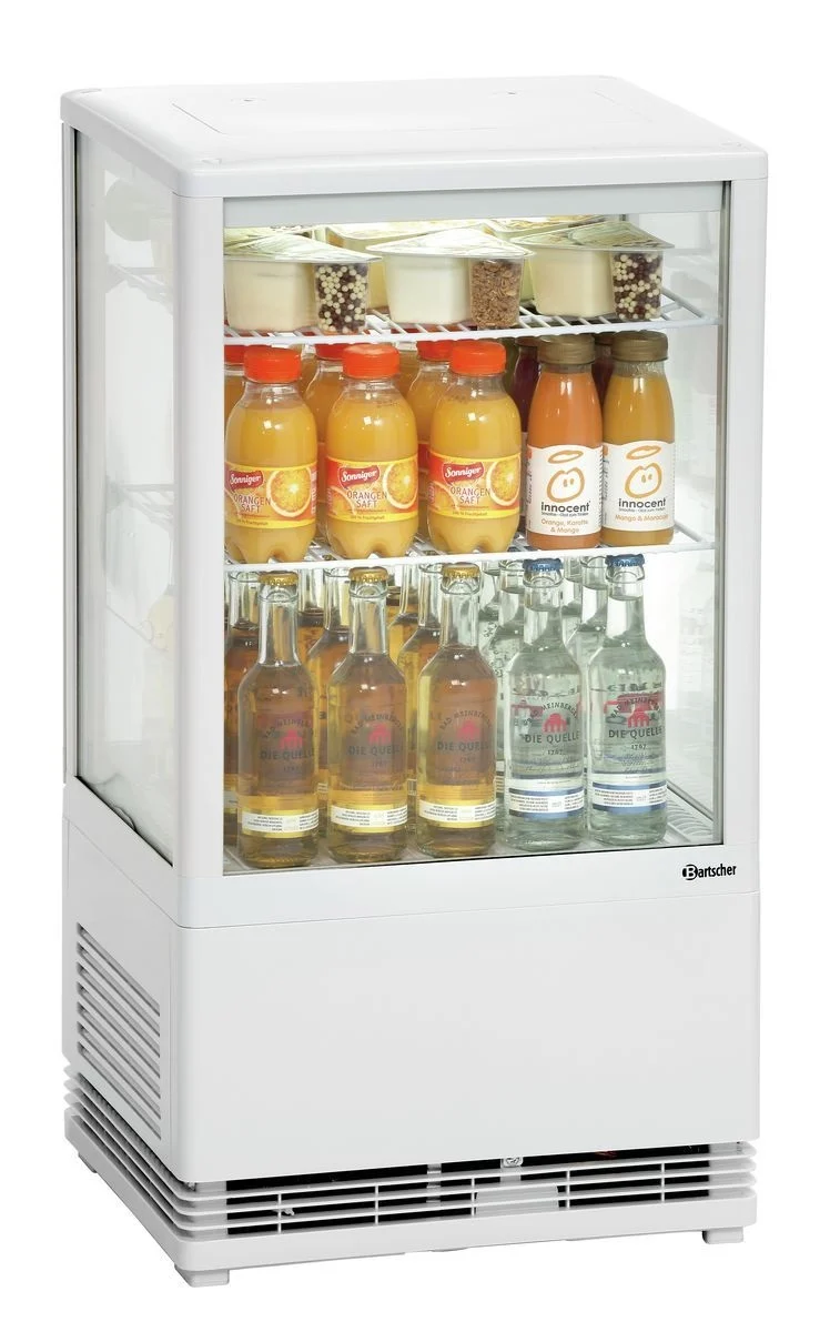Bartscher Mini Kühlvitrine 58L, weiß