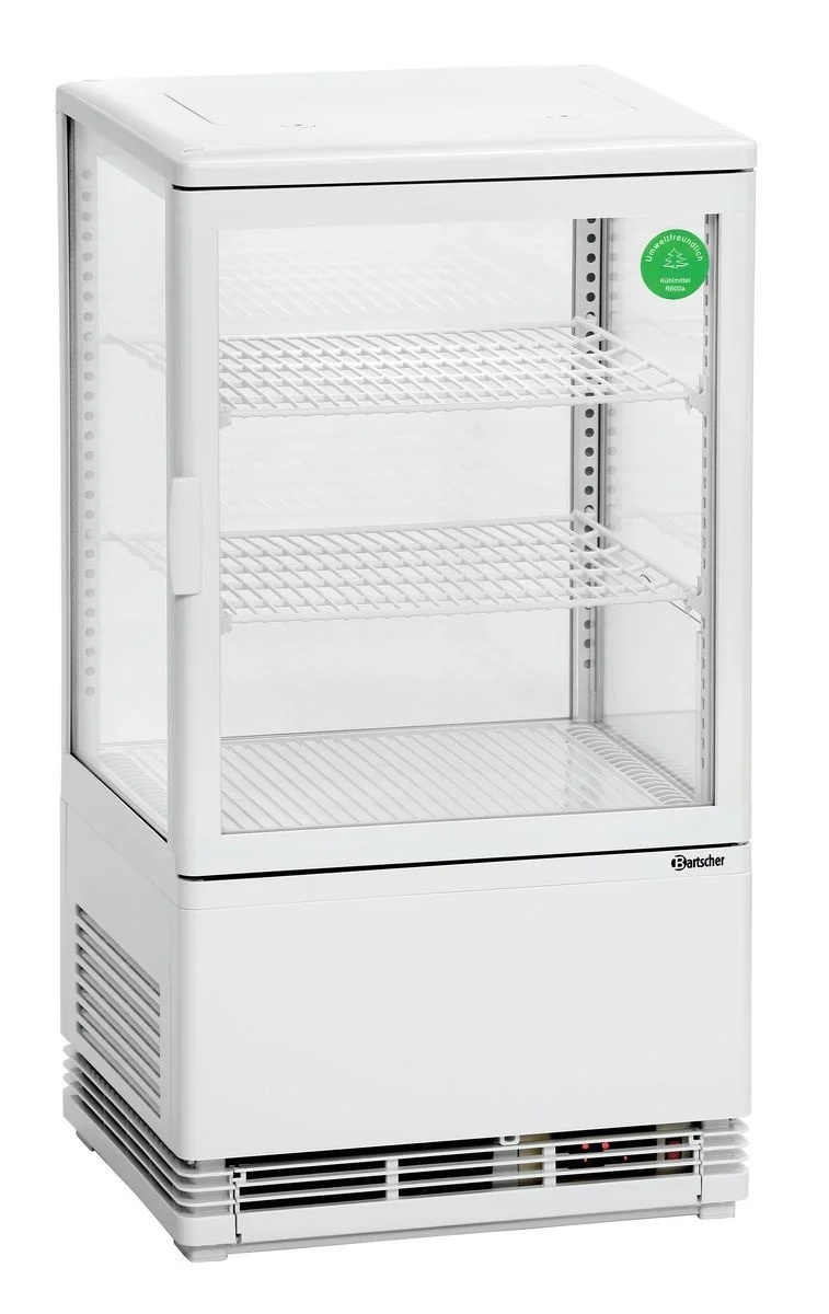 Bartscher Mini Kühlvitrine 58L, weiß