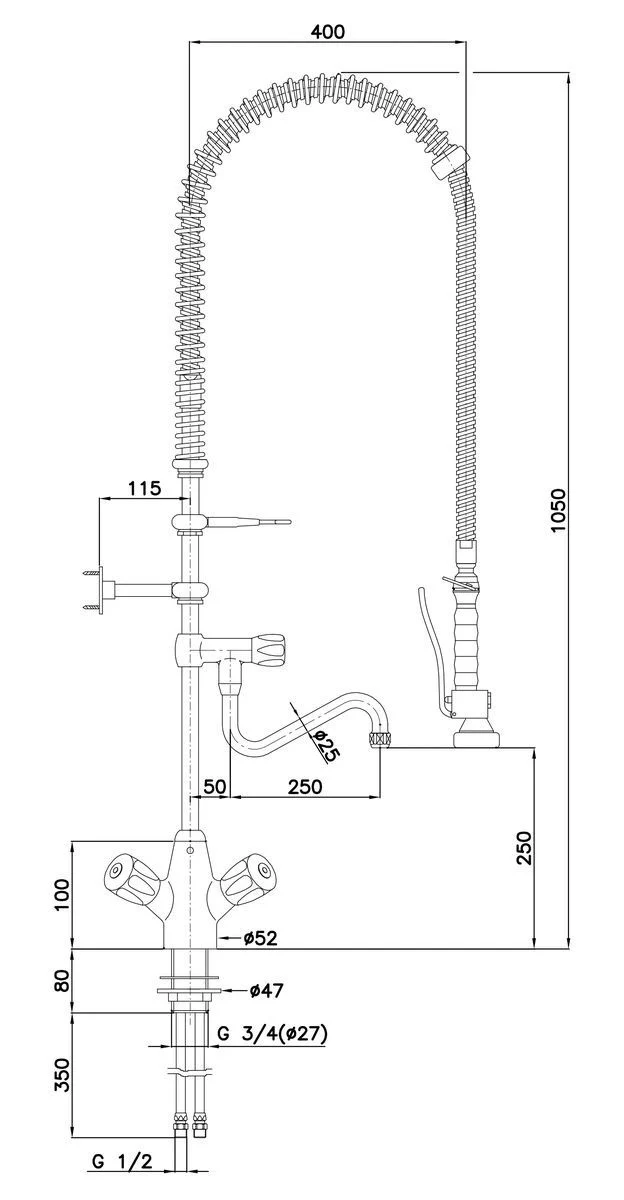 Bartscher Zweigriffmischer 26L-1801B
