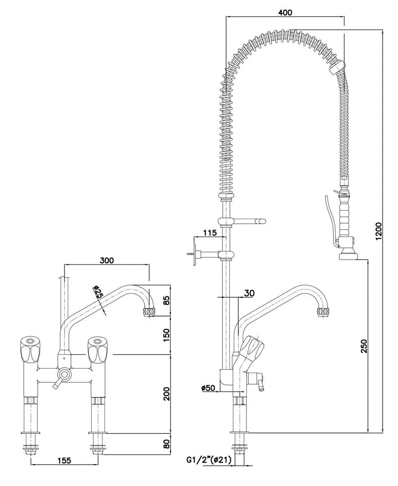 Bartscher Zweigriffmischer 40L-1802B