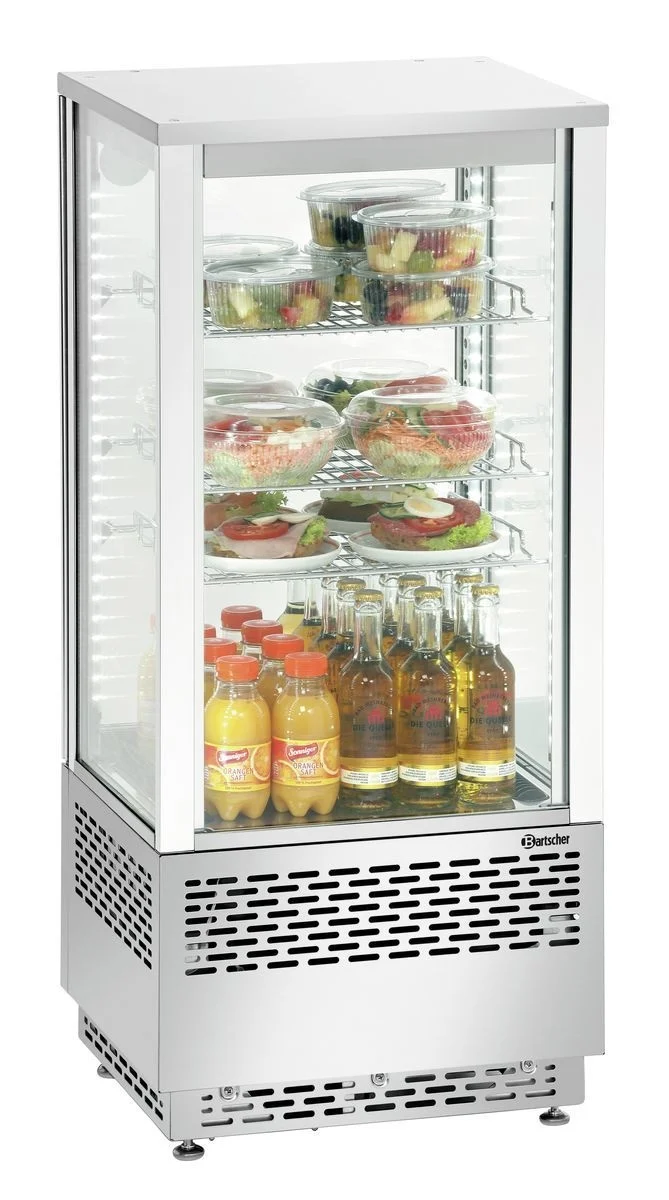 Bartscher Mini-Kühlvitrine 78L, Edelstahl