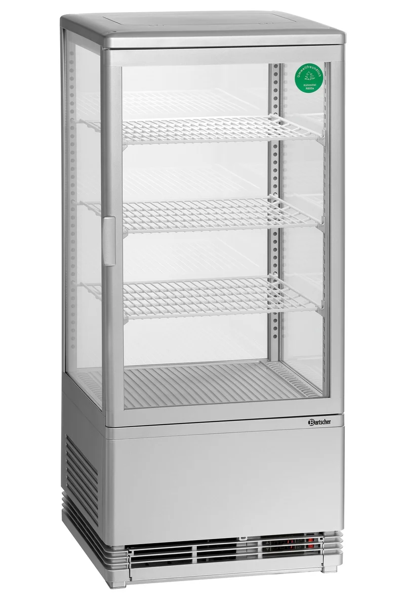 Bartscher Mini-Kühlvitrine 78L, silber