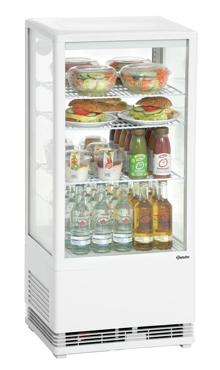 Bartscher Mini-Kühlvitrine 78L, weiß