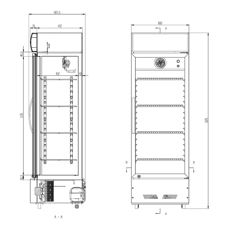 Vaiotec Getränkekühlschrank Easyline 290L mit Leuchtaufsatz Schwarz Ausstellungsstück