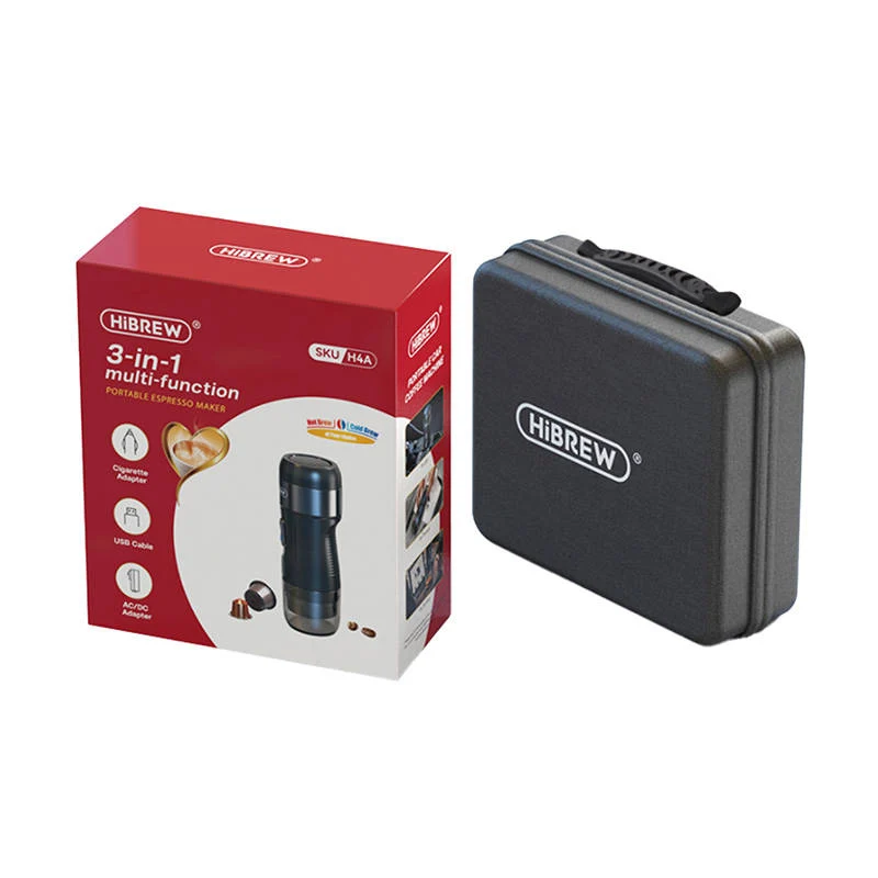 HIBREW H4A 3-in-1 80W Portable Coffee Maker with Carrying Case