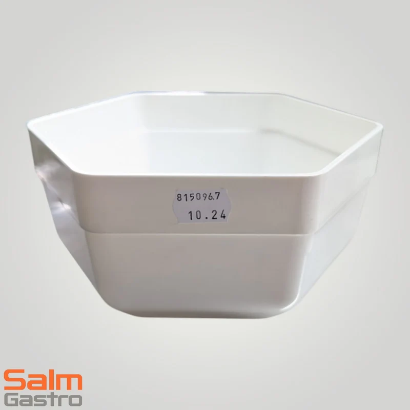 ABS Schale Ø180x95 weiss sechseckig mit Rand