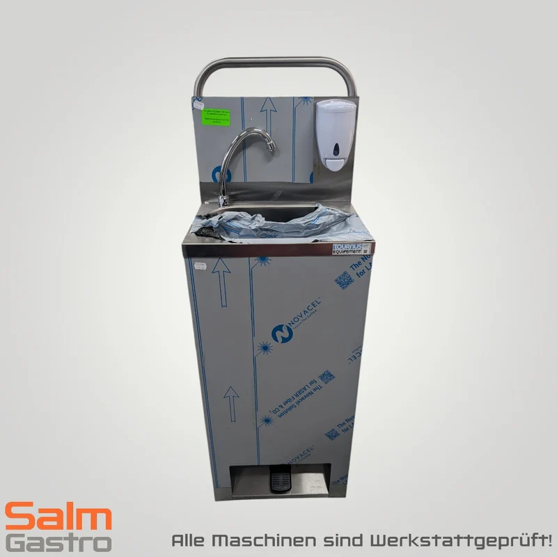 Tournus Handwaschbecken Warm- und Kaltwasser 230V freistehend und fahrbar CNS