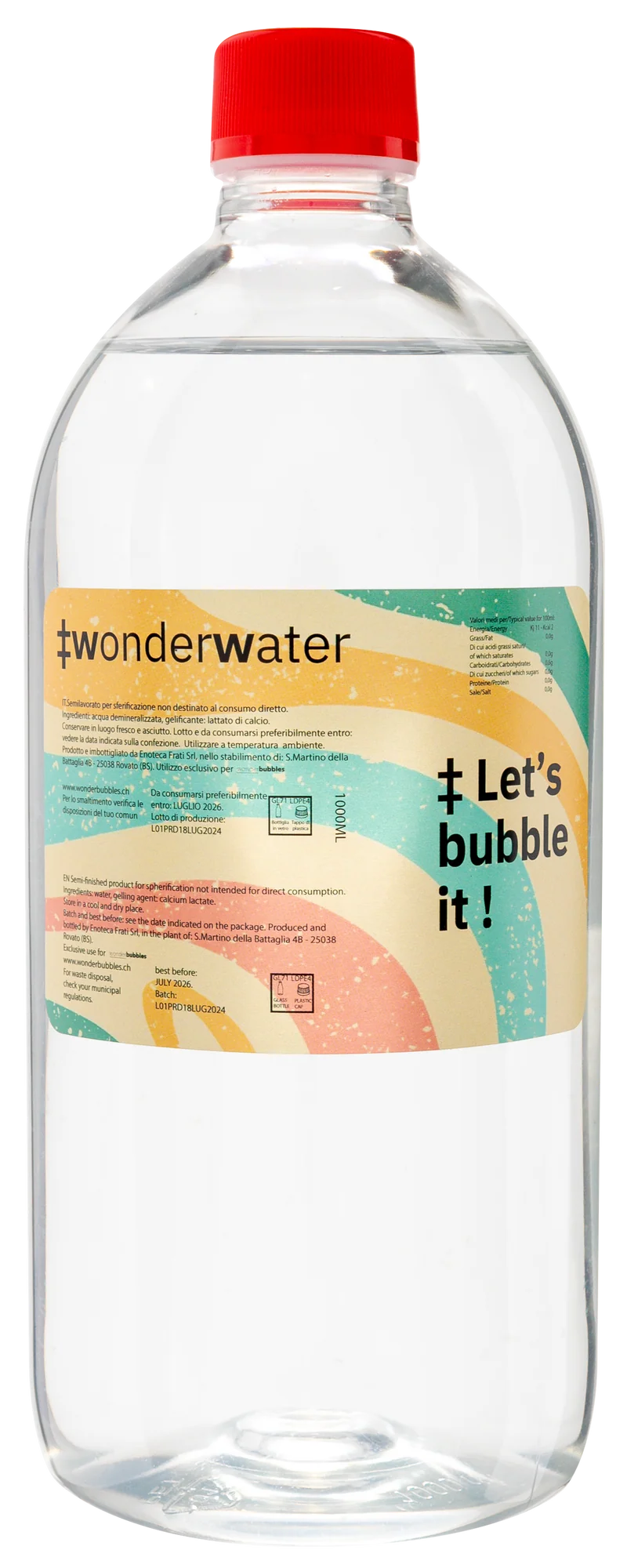 6x 1 l Calciumlactatlösung Wonderwater für Wonder Bubbles Maschine