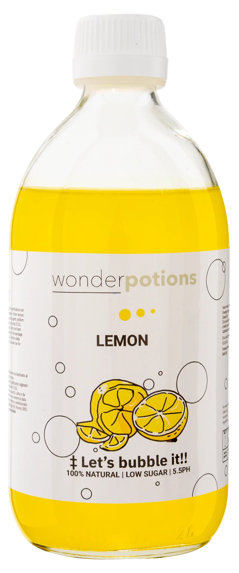 6x 500 ml Aroma Zitrone Wonderpotion für Wonder Bubbles Maschine Aromatisierte Flüssigkeit