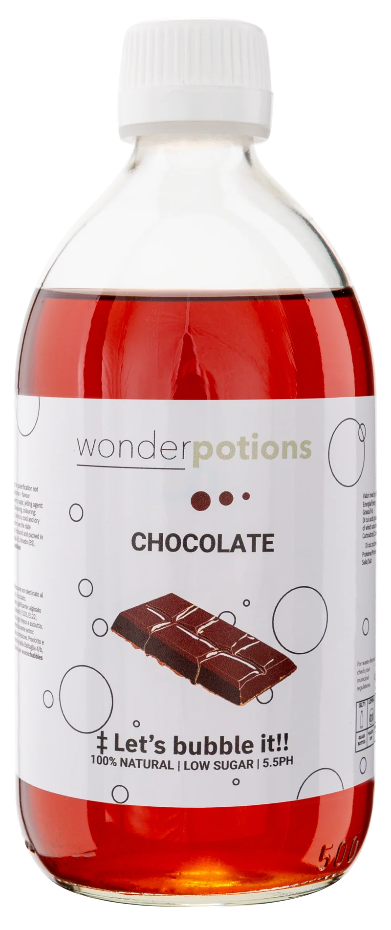 6x 500 ml Aroma Schokolade Wonderpotion für Wonder Bubbles Maschine Aromatisierte Flüssigkeit