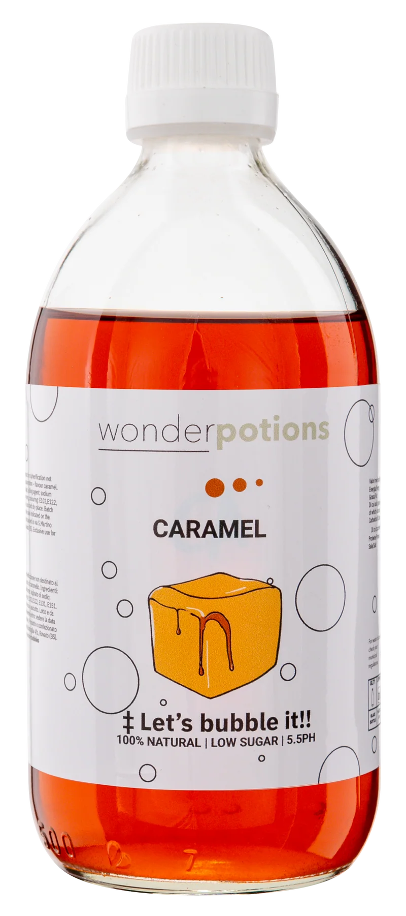 6x 500 ml Aroma Karamell Wonderpotion für Wonder Bubbles Maschine Aromatisierte Flüssigkeit
