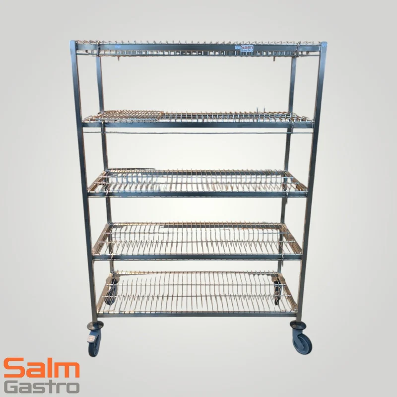 Tournus Wagen für GN Behälter CNS 4 Ebenen Abstand 325mm 38 Fächer pro Ebene