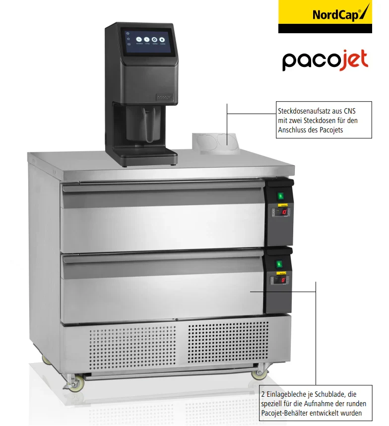 PacoJet 4 Komplettpaket inkl. Nordcap KTKC 2-2 PJ Station, 24 Becher, Coupe Set & Reinigungstabs