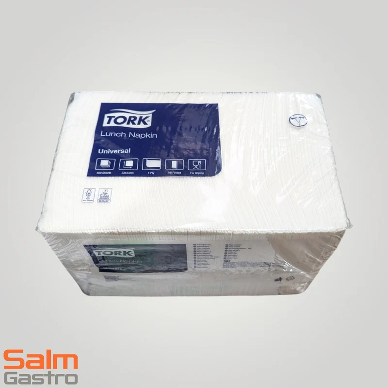 Tork Serviette 1/8 Kopffalz 32,5x32,5cm weiss 1lg geprägt KT=4000ST