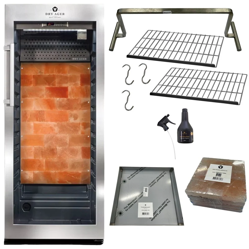 DRY AGER Fleischreifeschrank DX1000 Premium S mit Smart Aging & LED Salzwand Optik Starter Set