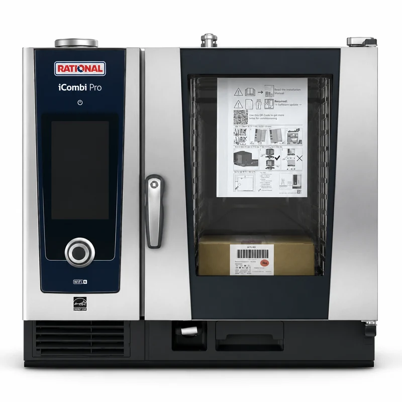 Rational Kombidämpfer iCombi Pro 6-1/1 Elektro inklusive 6x Risoli Grillpallte GN 1/1, 2x Rational Reiniger Tabs Active, 1x Rational Klarspüler Tabs mit Care Control