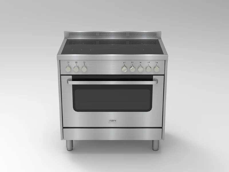 Saro Induktionsherd + Elektrobackofen Modell TS95IND61X silber