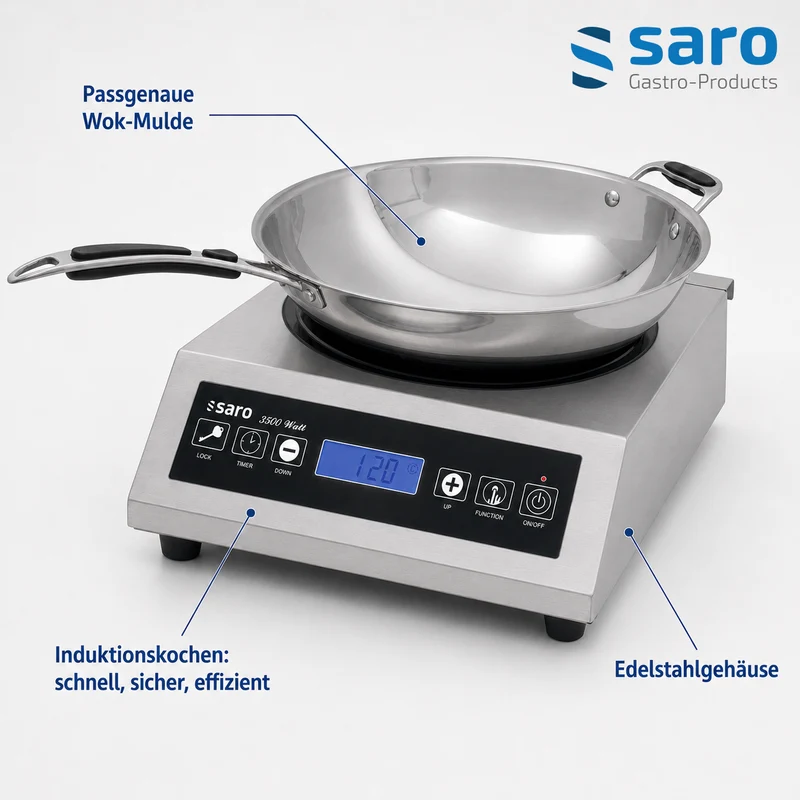 Saro Wok-Induktionskochfeld inkl. Wok Modell LOUISA