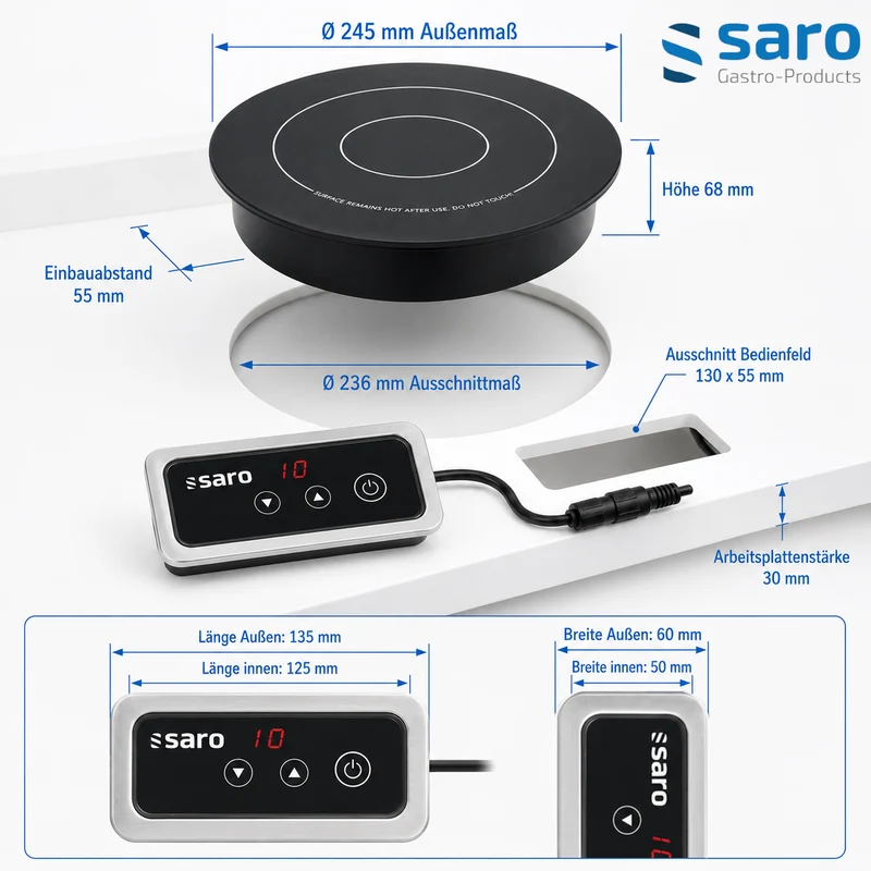 Saro Einbau-Induktionsplatte Modell EVA