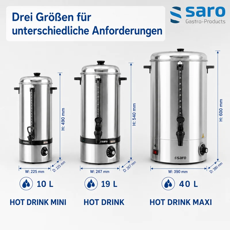 Saro Glühweinkocher / Heißwasserspender Modell HOT DRINK MAXI