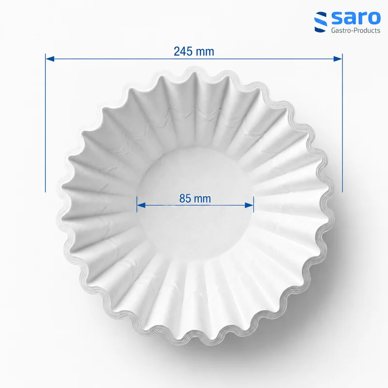 Saro Korbfilterpapier für Kaffeemaschinen, gebleicht