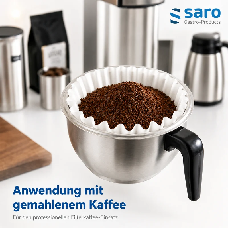Saro Korbfilterpapier für Kaffeemaschinen, gebleicht