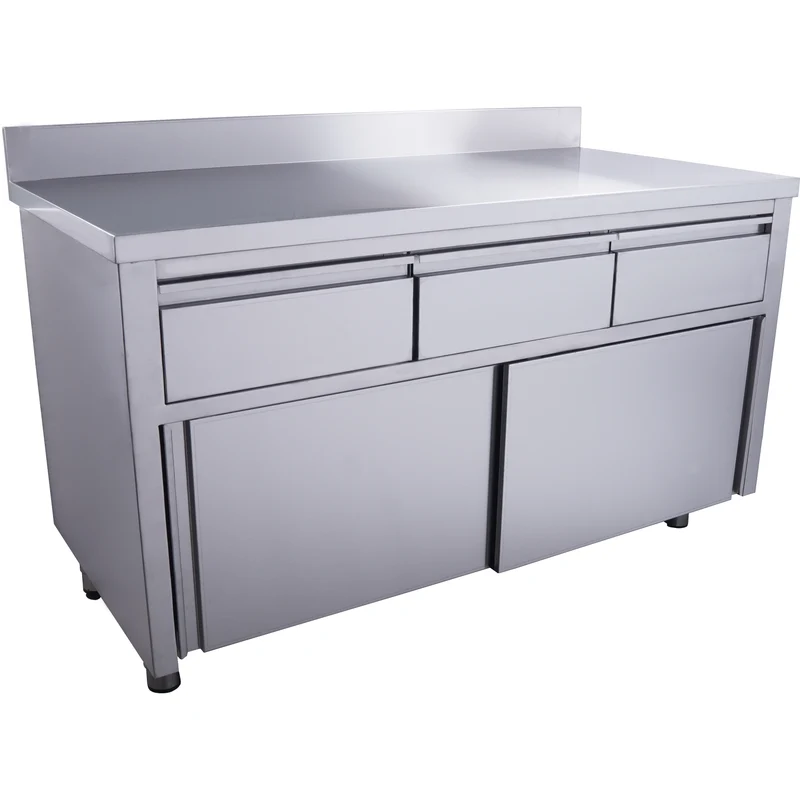 Saro Schiebetürenschrank mit 3 Schubladen und Aufkantung, 1600X700mm